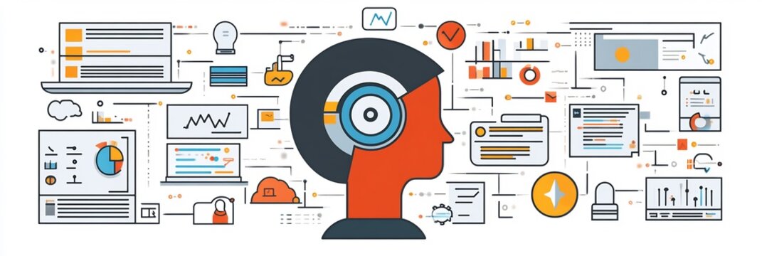 Aipowered SEO strategies visualized an infographic illustrating how artificial intelligence optimizes website content tracks search engine algorithms and improves rankings