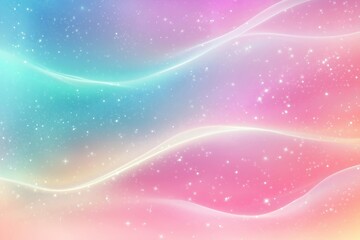 Obraz premium A Dreamy Abstract Light Background with Colorful Waves and Sparkles