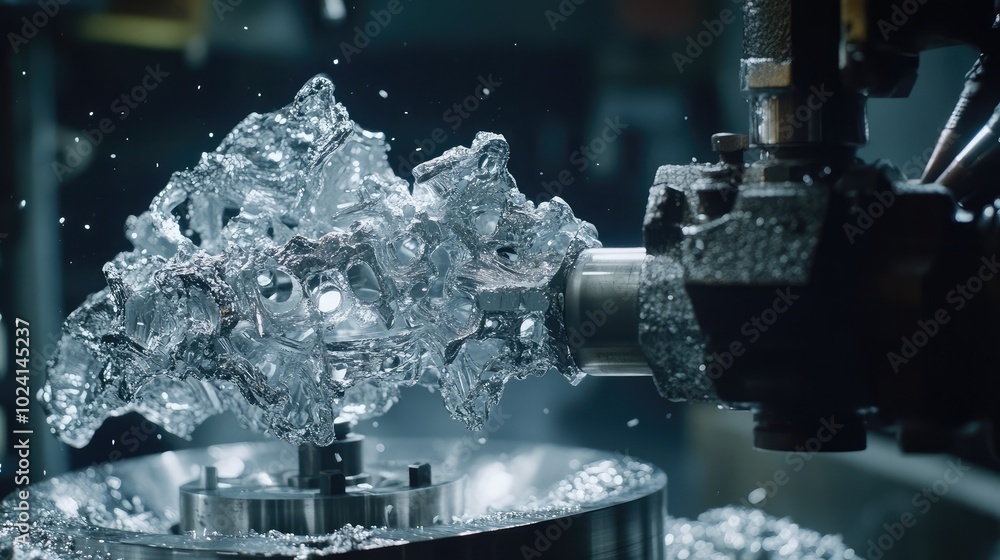 Poster fluid motion in precision machining process
