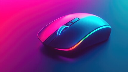 Colorful Gaming Mouse with Neon Lights and Effects