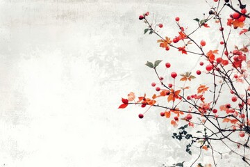 Artistic Floral Composition with Minimalist Heritage Style