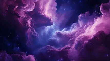 A Cosmic Landscape of Purple Clouds and Scattered Stars