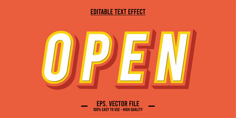 Fototapeta premium typography OPEN word art illustration