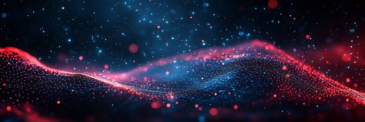 Abstract digital background with network connections and data transfer concept