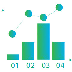  Business infographics icons with different diagram vector illustration. Abstract data visualization, marketing charts and graphs. Business statistics, planning and analytics, forecasting growth rates