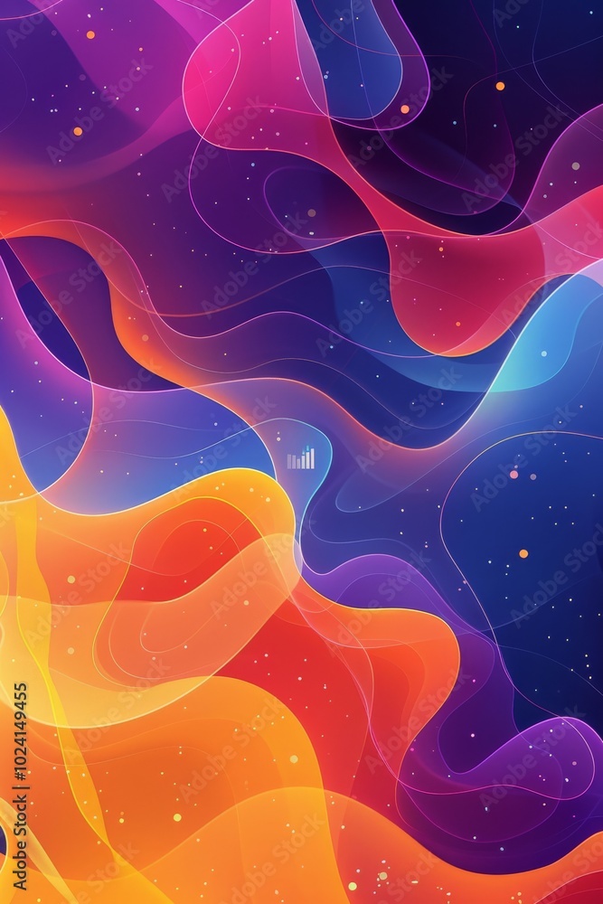 Poster abstract color background for data-driven marketing strategies.
