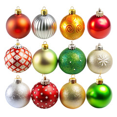 Obraz premium Realistic christmas ball ornaments