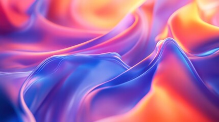 Abstract Swirling Gradient in Vibrant Pink, Blue, and Orange Hues