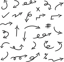 Set of vector arrow elements