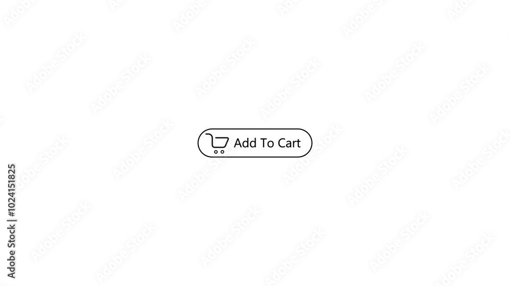 Poster add to cart button with a small shopping cart recorded while being clicked, several colors and backg
