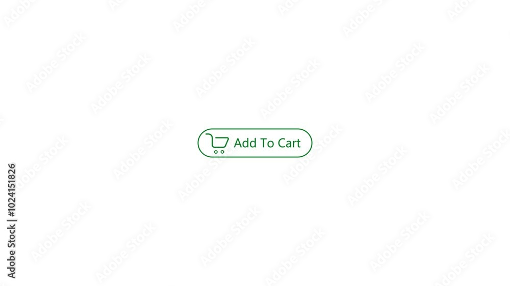 Poster add to cart button with a small shopping cart recorded while being clicked, several colors and backg