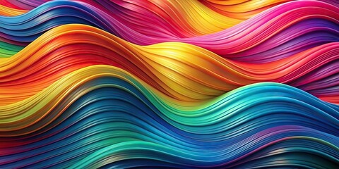 Obraz premium Low angle view of a colorful abstract background with wavy patterns