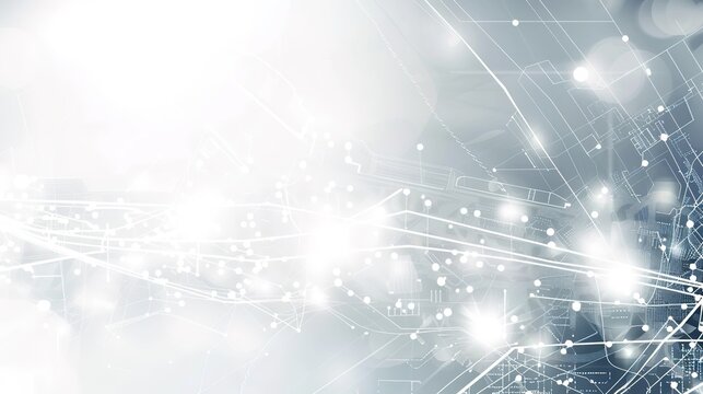 White Technological Background - a sleek and modern visual. The white background conveys a sense of innovation and advanced technology.
