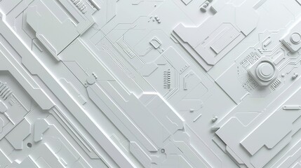 White Technological Background - a sleek and modern visual. The white background conveys a sense of innovation and advanced technology.
