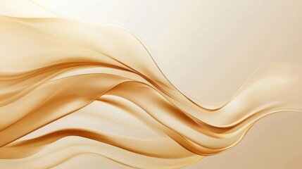 Obraz premium Abstract golden wave design with smooth flowing lines and gentle curves