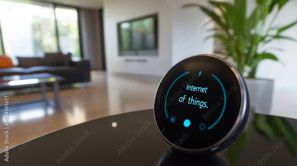 Poster imagine your home controlled by your smartphone. it's like a smart house that listens to your comman