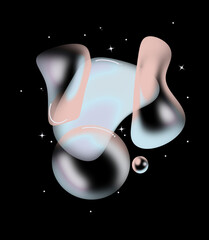 A modern and dreamy collection of abstract bubble art, inspired by the lightness and movement of floating air. Each piece combines soft gradients, fluid forms, and glowing transparency to create a sen © Dzahra