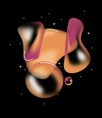 A modern and dreamy collection of abstract bubble art, inspired by the lightness and movement of floating air. Each piece combines soft gradients, fluid forms, and glowing transparency to create a sen © Dzahra