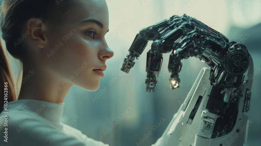 Poster industry 4.0 uses artificial intelligence to automate production in smart factories. ai helps manage