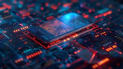 Fototapeta premium Abstract Technology and Finance Concept Background