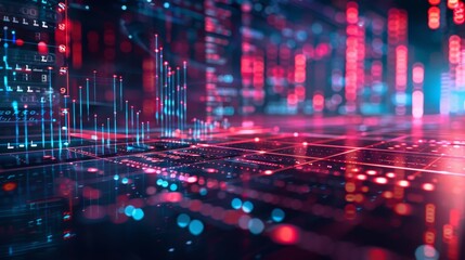Fototapeta premium Futuristic Financial Technology Background