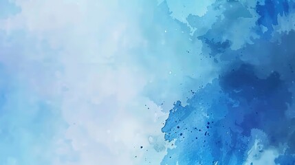 Abstract Watercolor Paint with Deep Blue Gradient Background - a vibrant and artistic visual. The deep blue gradient creates a soothing and dynamic atmosphere.