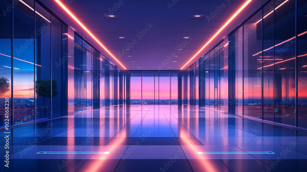Poster designing smart buildings that use technology to control things like lighting, temperature, and secu