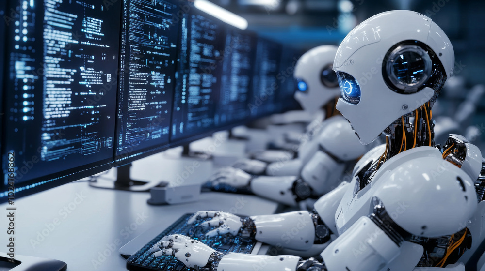 Poster ai technology uses a computer brain to connect to networks and analyze data. it learns from this dat