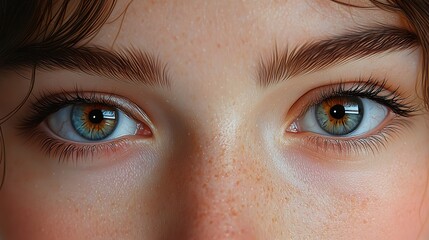 Fototapeta premium Close-up Portrait of Blue and Brown Eyes