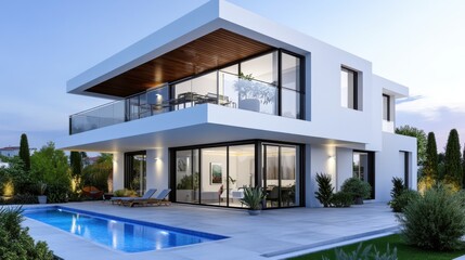 Modern Villa Design with Outdoor Pool and Landscape