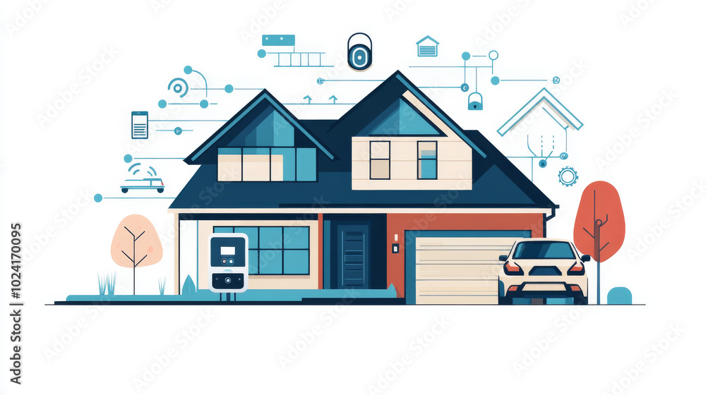 Poster a smart home lets you control your appliances and security system from your phone. it uses internet-
