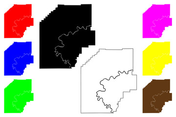 Venango County, Commonwealth of Pennsylvania (U.S. county, United States of America, USA, U.S., US) map vector illustration, scribble sketch Venango map