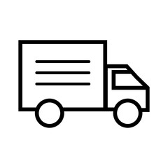 Delivery Shipping Truck with Banner Ads