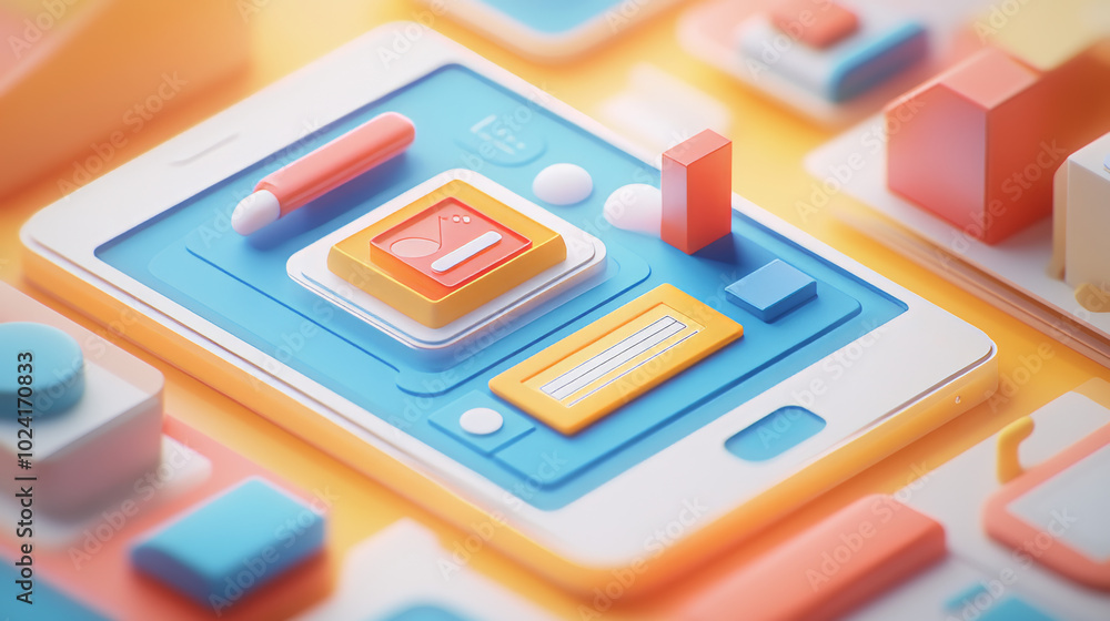 Poster creating mobile apps involves designing the layout, testing it on phones and tablets, and making sur