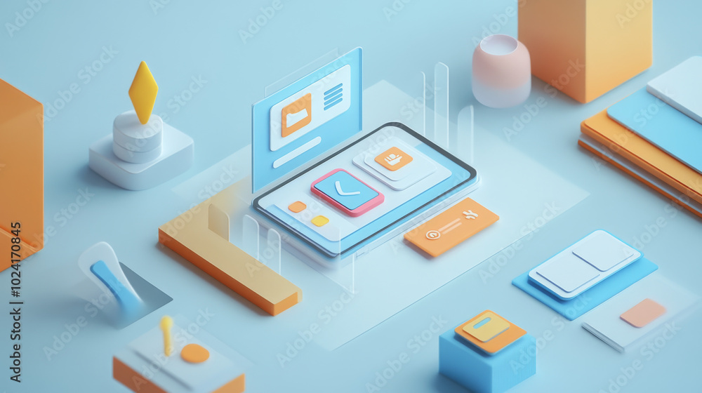Poster creating mobile apps involves designing the layout, testing it on phones and tablets, and making sur
