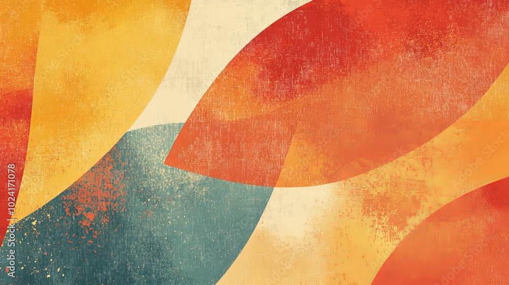 Poster a colorful abstract painting with a lot of texture and brush strokes. the painting is full of differ