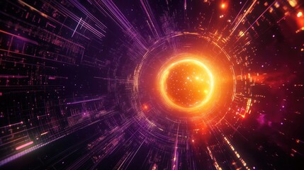 Obraz premium Futuristic Abstract Technology Visualization