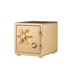 3d rendering finance safe box element