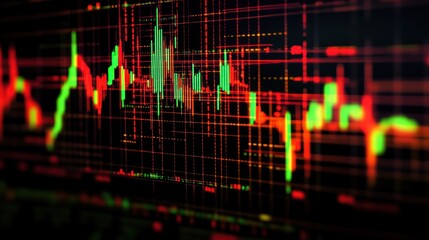 Fototapeta premium Colorful Binary Options Trading Chart