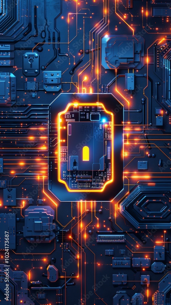 Poster abstract scheme emphasizing cyber protection.
