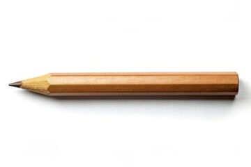 Obraz premium Single brown pencil isolated on white background