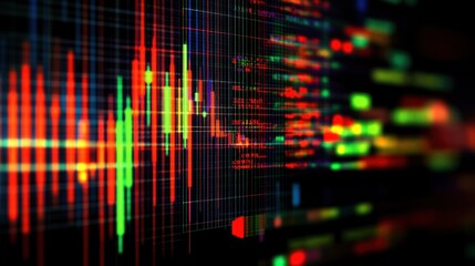 Colorful Binary Options Trading Chart Background