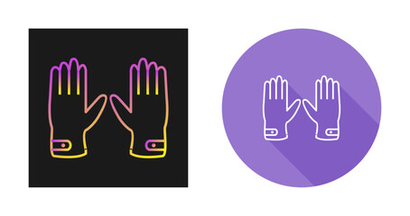 Obraz premium Leather Gloves Vector Icon