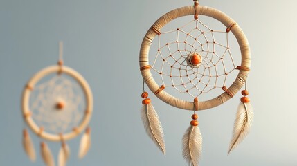 Intricate paper cut dreamcatcher with detailed webbing and layered feathers for bohemianstyle decor, paper cut dreamcatcher, intricate craft decor