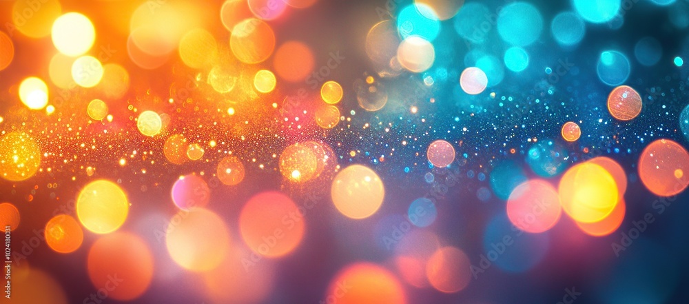 Aufkleber abstract background with colorful bokeh lights and bubbles. abstract background
