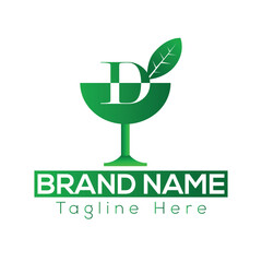 Eco Friendly vector icon Ecology flat vector sign Vector illustration D letter logo design