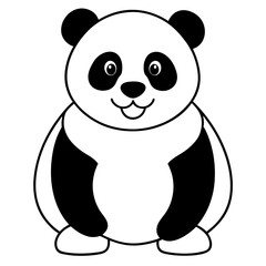 panda bear with a heart