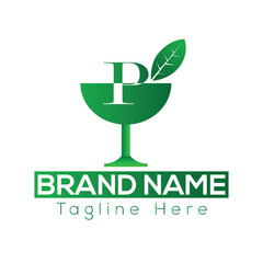 Eco Friendly vector icon Ecology flat vector sign Vector illustration P letter logo design