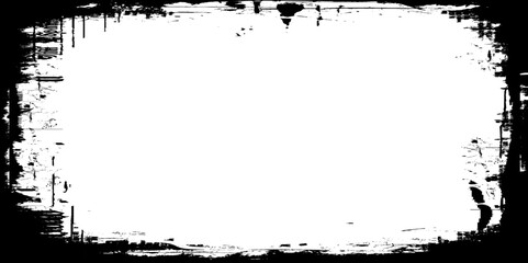 Grunge empty square border black frame vector. Grunge post stamps collection illustration.