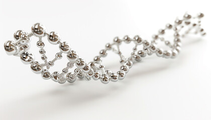 Obraz premium Digital DNA helix spiral molecule